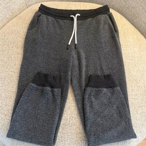Cozy Black and Gray Fleece Joggers